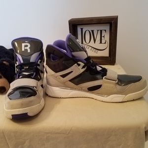 Reebok Gray Black & Purple Sneakers